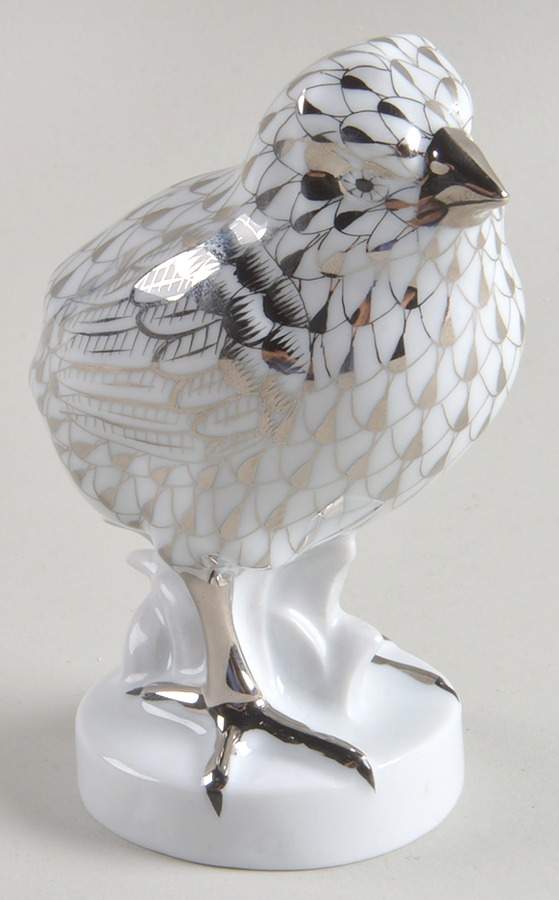 Hen & Chicks Chick-Platinum - No Box by Herend-1