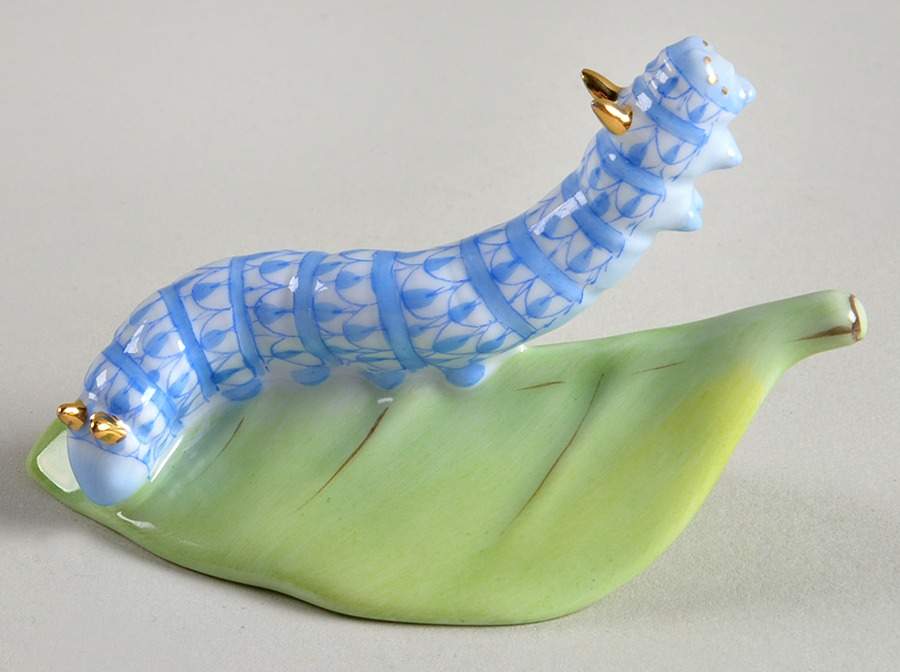 Bugs & Friends Caterpillar-Blue - No Box by Herend-1