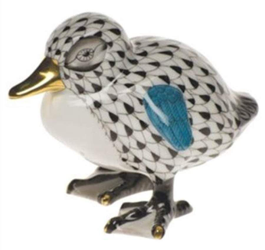 Ducks Little Duckling-Black - No Box by Herend-1
