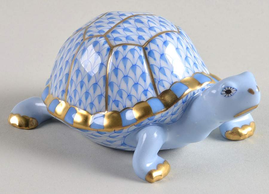 Turtles Box Turtle-Blue - No Box by Herend-1