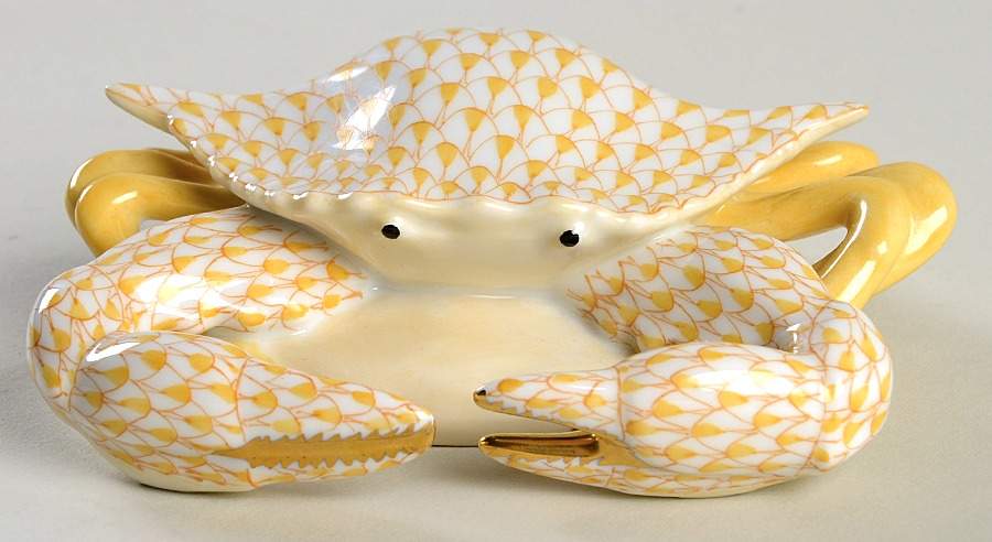 Sea Marine Animals Crab-Butterscotch - No Box by Herend-1