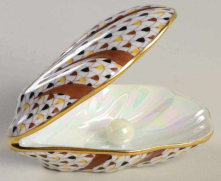 Shells Oyster With Pearl-Mosaic - No Box by Herend-1