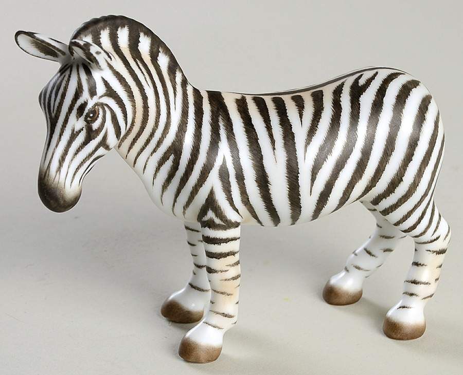 Horses (Equine) Zebra-Natural - No Box by Herend-1