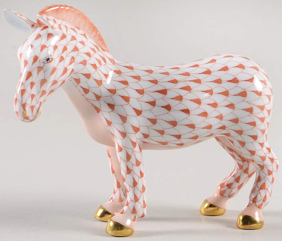 Horses (Equine) Zebra-Rust - No Box by Herend-1