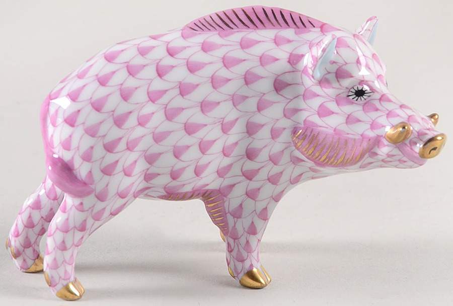 Wild Animals Wild Boar-Raspberry - No Box by Herend-1