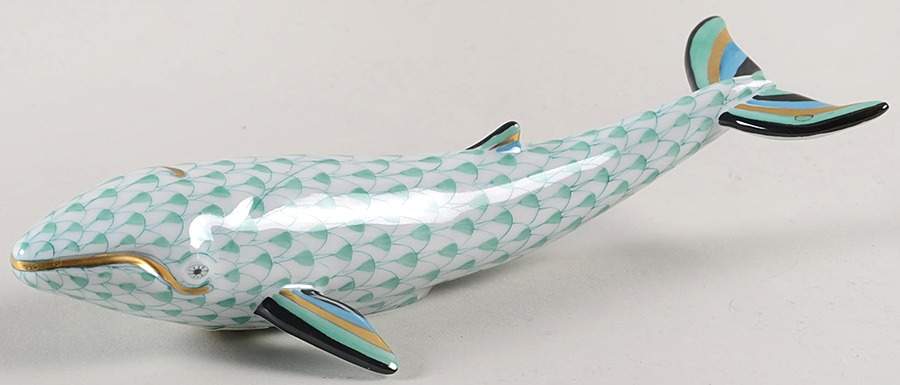 Sea Marine Animals Whale-Green - No Box 60 by Herend-1