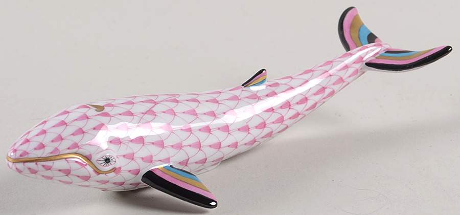 Sea Marine Animals Whale-Raspberry - No Box by Herend-1