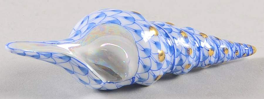 Shells Spiral Shell-Blue - No Box 60 by Herend-1