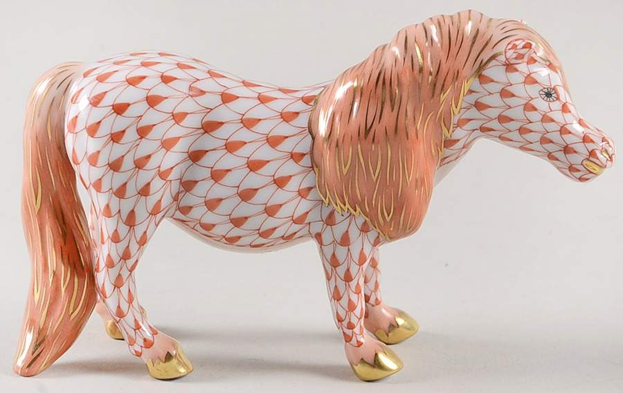 Horses (Equine) Shetland Pony-Rust - No Box by Herend-1