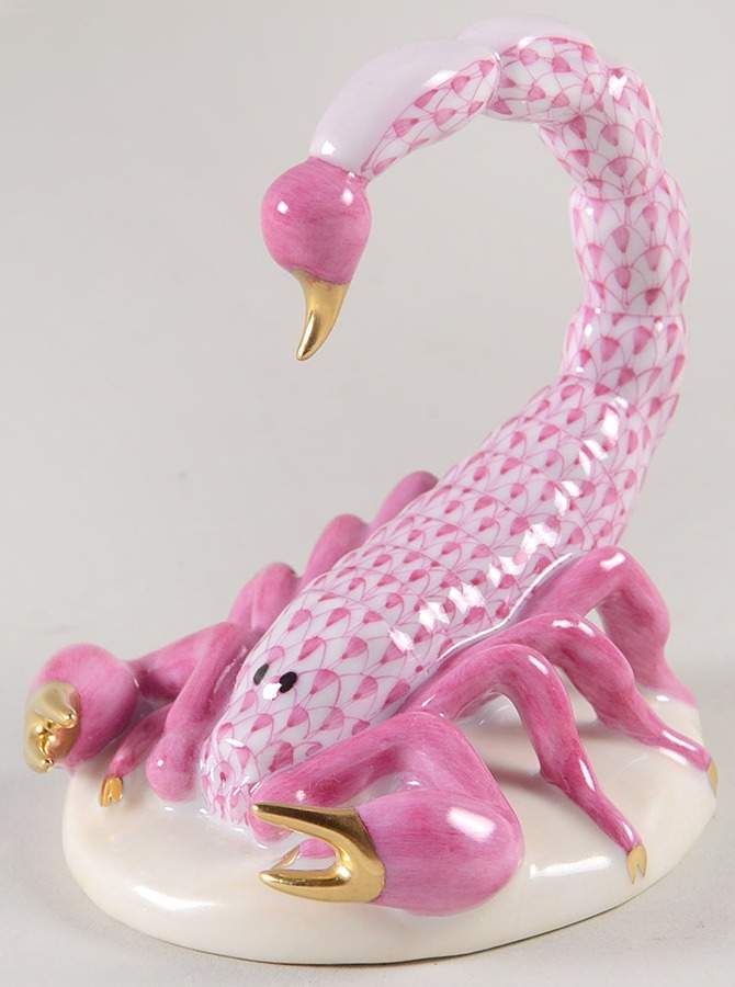 Bugs & Friends Scorpions-Raspberry - No Box by Herend-1