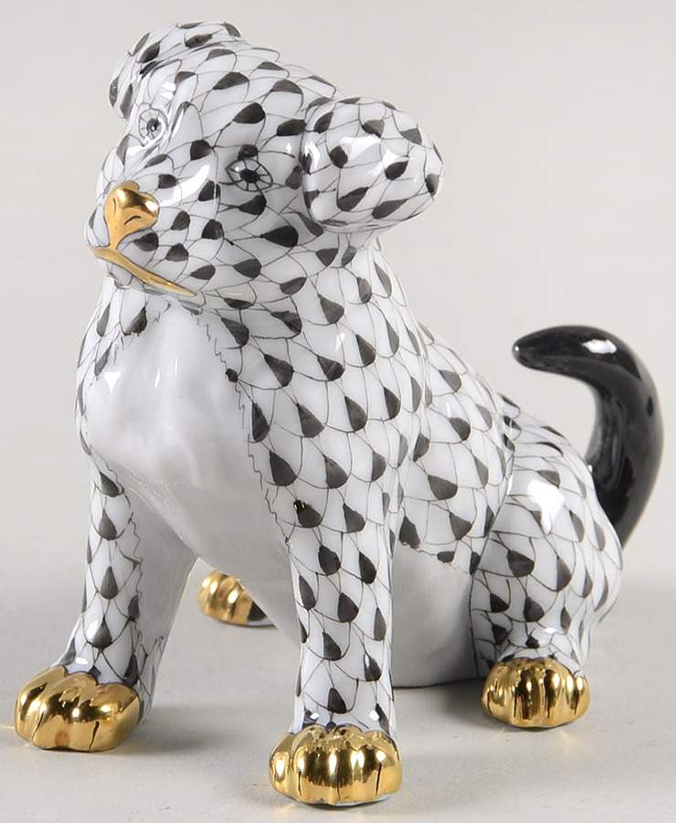 Dogs Puppy-Black - No Box by Herend-1