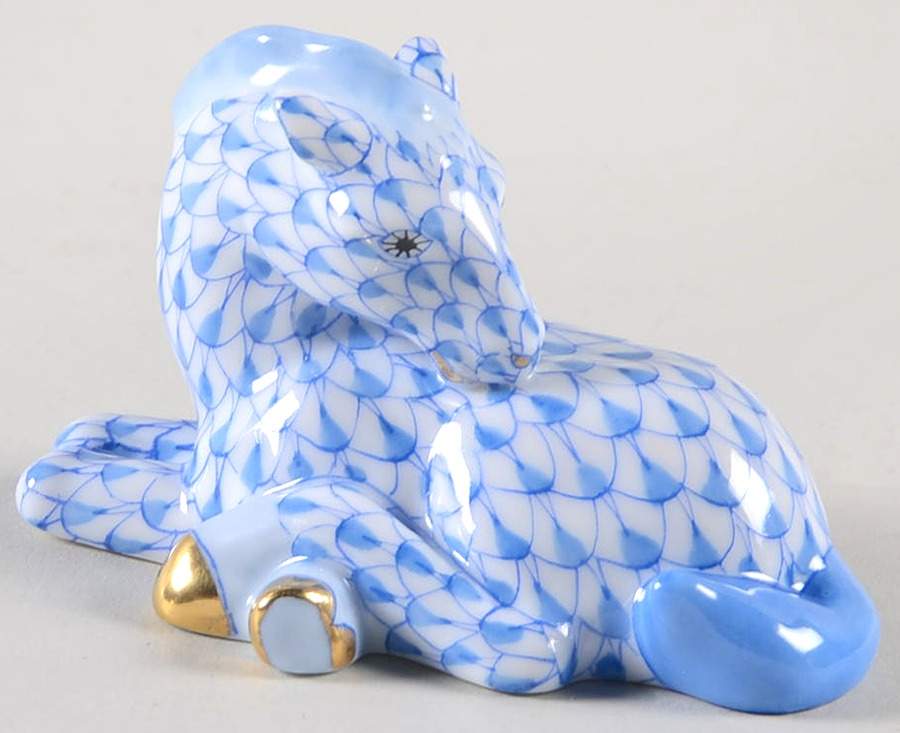 Horses (Equine) Foal-Blue - No Box by Herend-1