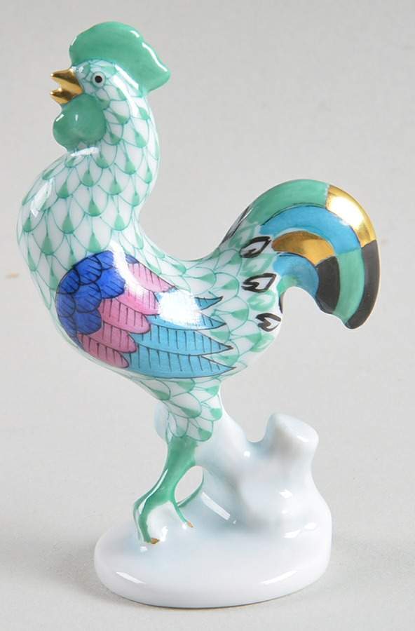 Roosters Rooster-Green - No Box by Herend-1