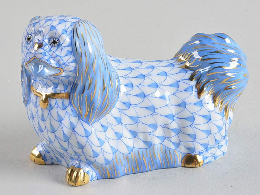 Dogs Pekingese-Blue - No Box by Herend-1