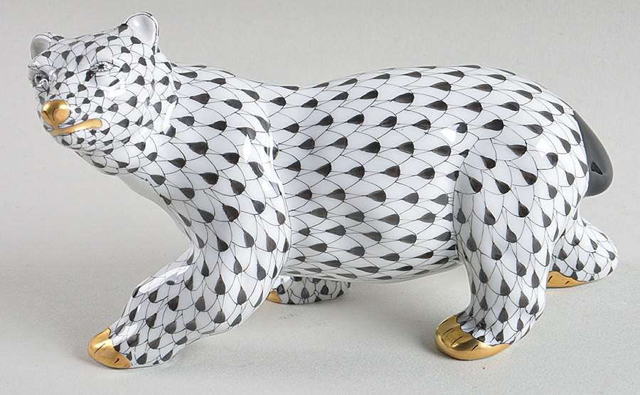 Bears Polar Bear-Black - No Box 60 by Herend-1