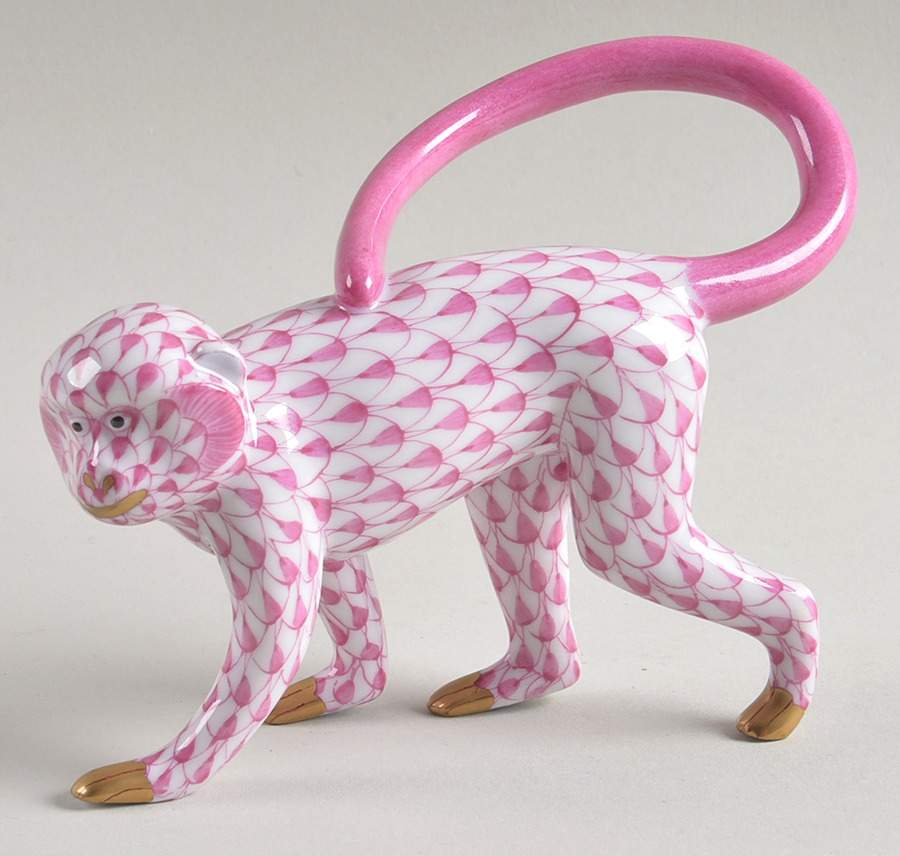 Monkeys Walking Monkey-Raspberry - No Box by Herend-1