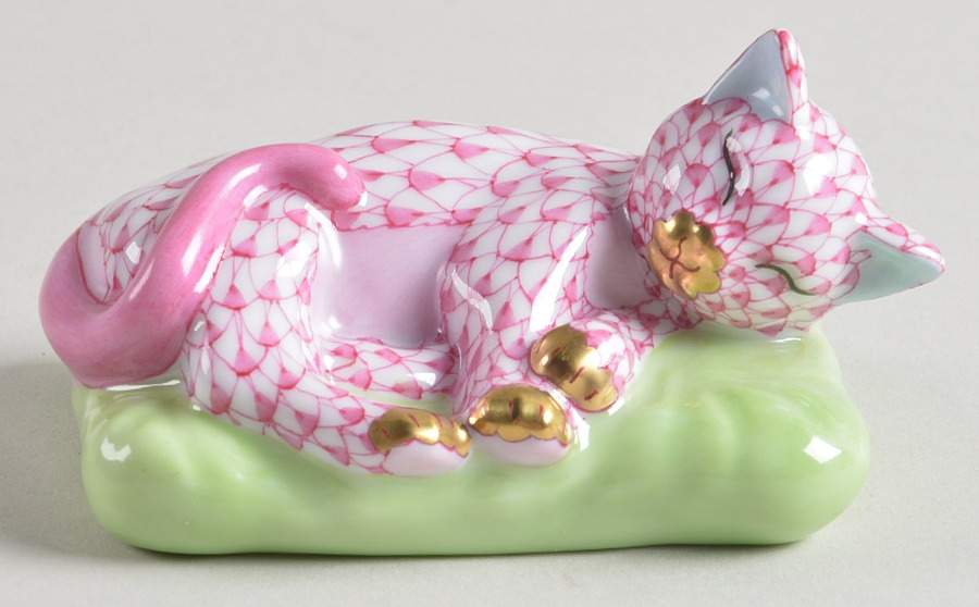 Cats Sweet Dreams-Raspberry - No Box by Herend-1