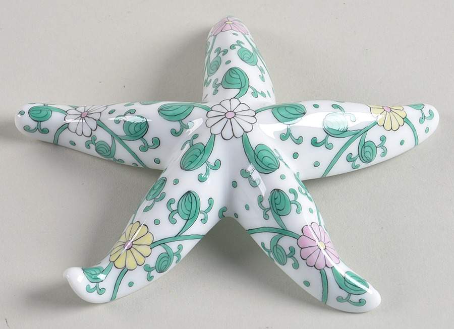 Shells Starfish-White Chrysanthemum - No Box by Herend-1