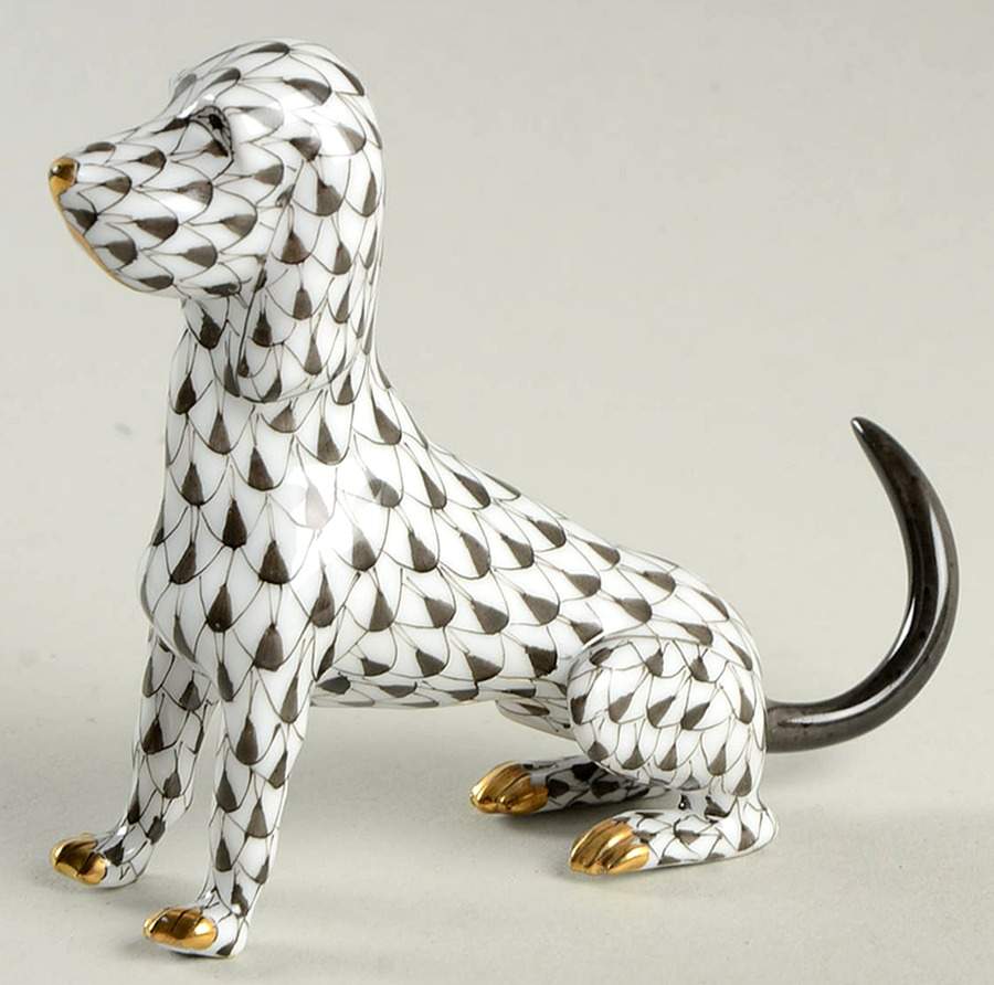 Dogs Baby Hound-Black - No Box by Herend-1