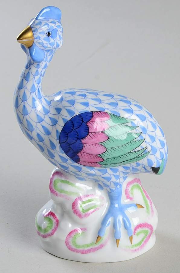 Game Birds Guinea Hen-Blue - No Box by Herend-1
