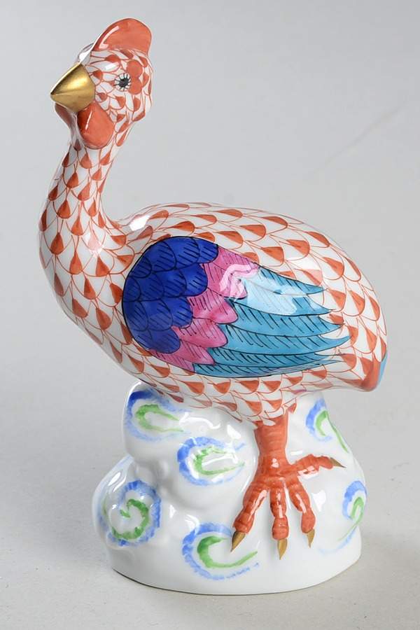 Game Birds Guinea Hen-Rust - No Box by Herend-1