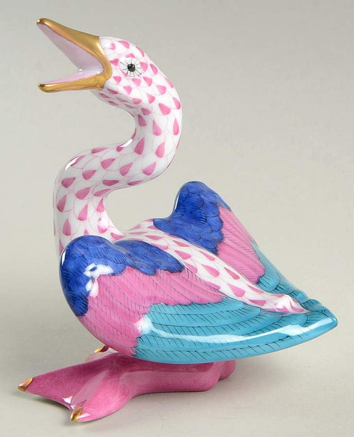 Ducks Wild Duck-Raspberry - No Box by Herend-1