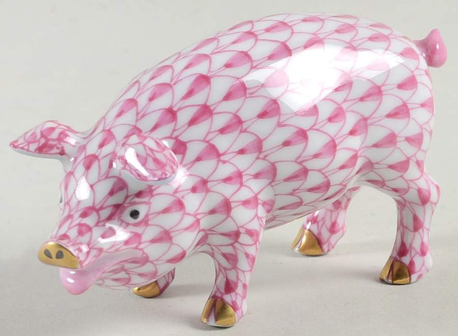 Pigs Pig-Raspberry - No Box by Herend-1