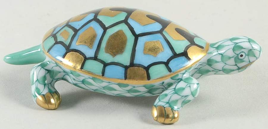 Turtles Baby Turtle-Green - No Box by Herend-1