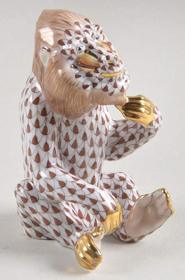 Monkeys Baboon-Chocolate - No Box by Herend-1