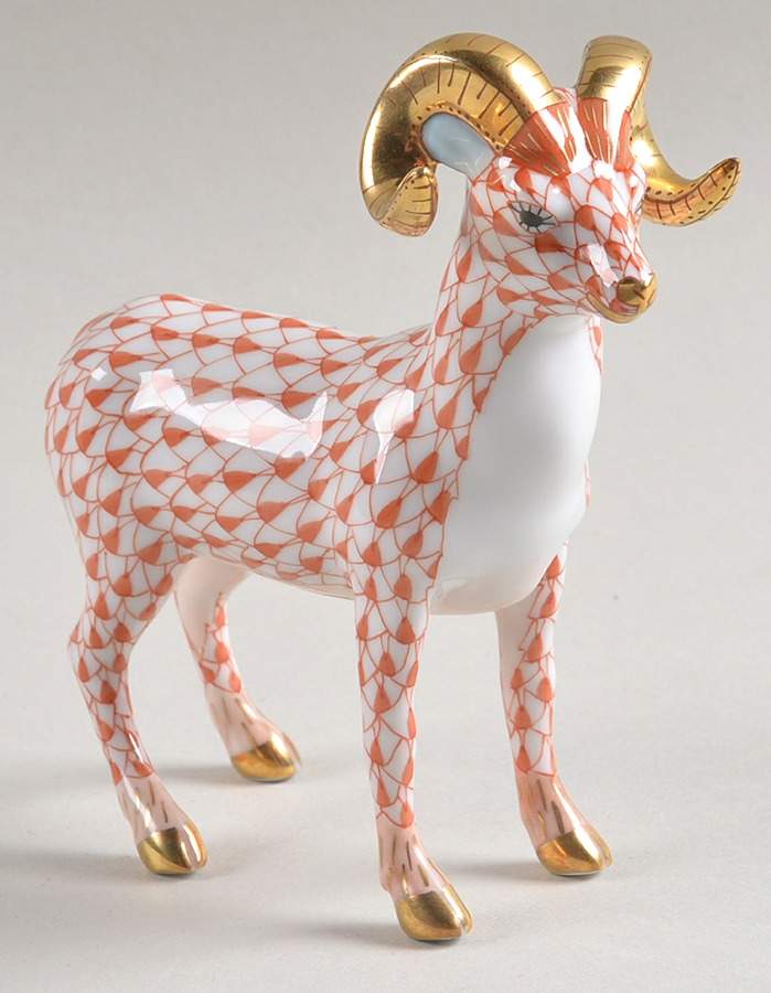 Rams Ram Standing-Rust - No Box by Herend-1