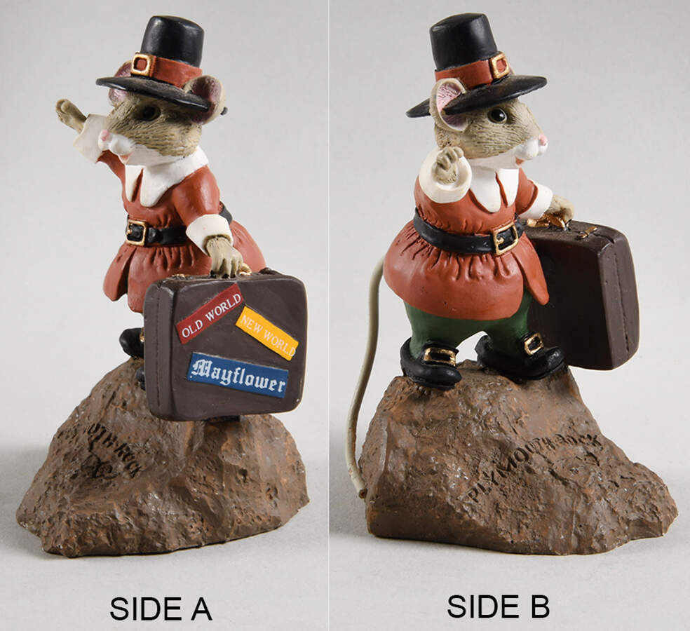 Tender Touches Pilgrim Mouse - No Box by Hallmark Gold Crown-1