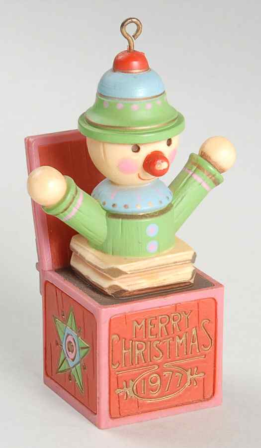 1977 Hallmark Christmas Ornaments Yesteryears: Jack-In-The-Box - No Box by Hallmark Gold Crown-1