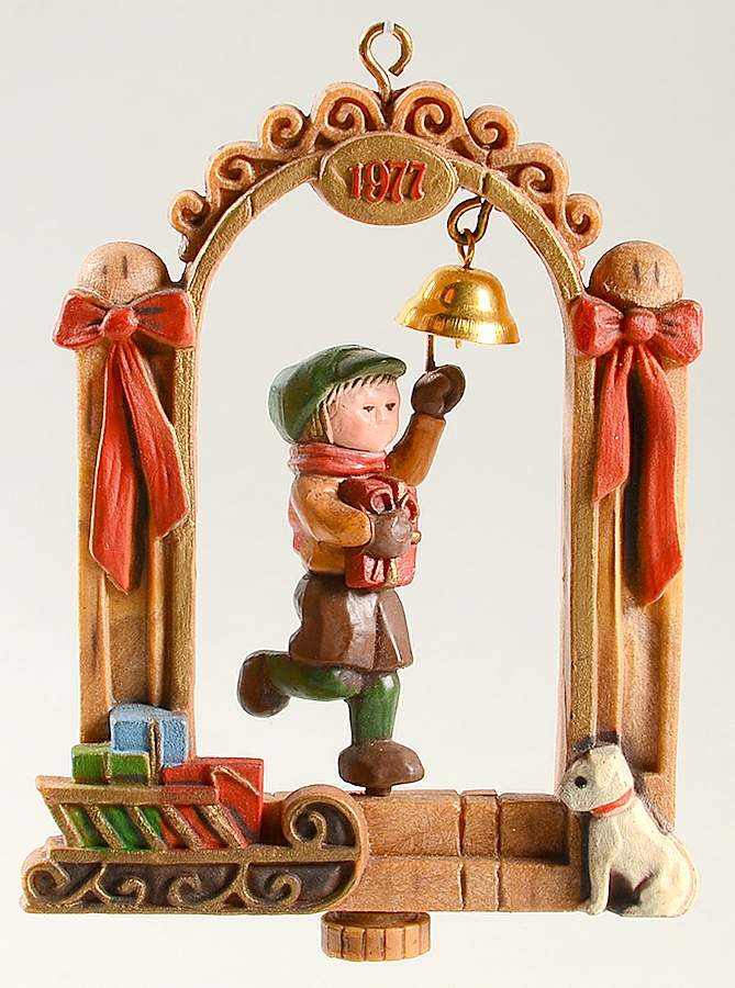 1977 Hallmark Christmas Ornaments Twirl About-Bellringer - Boxed by Hallmark Gold Crown-1