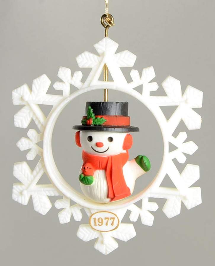 1977 Hallmark Christmas Ornaments Twirl About-Snowman - No Box by Hallmark Gold Crown-1
