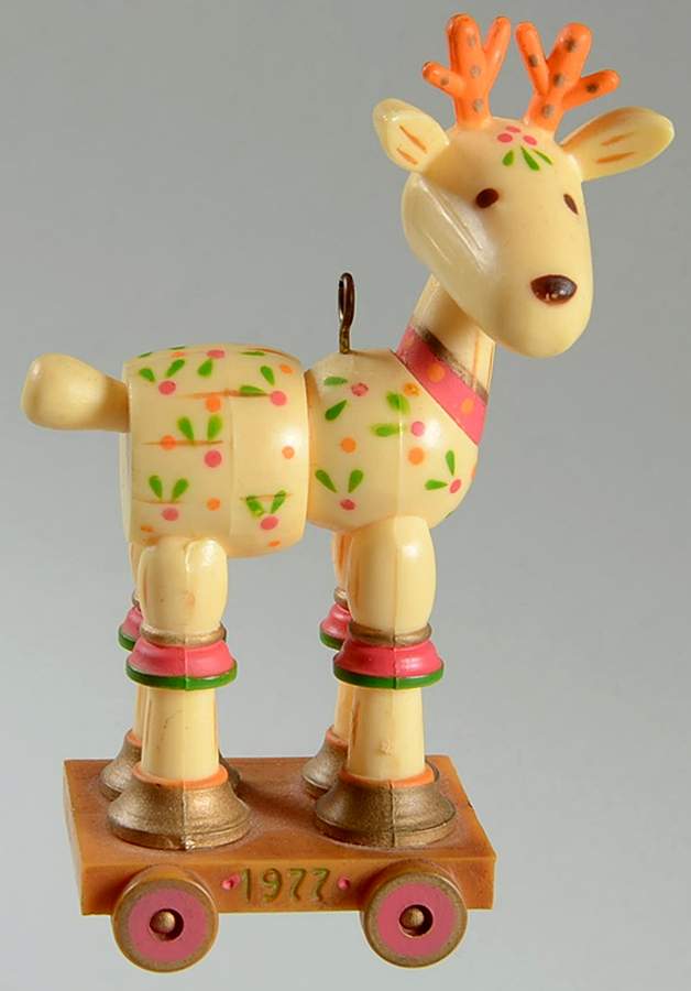 1977 Hallmark Christmas Ornaments Yesteryears-Reindeer - Boxed by Hallmark Gold Crown-1