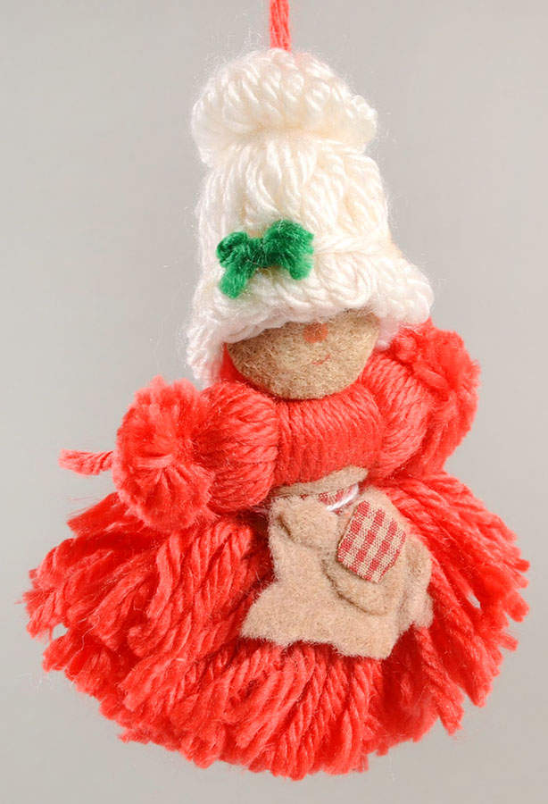 1975 Hallmark Christmas Ornaments Yarn Mrs Santa - No Box by Hallmark Gold Crown-1