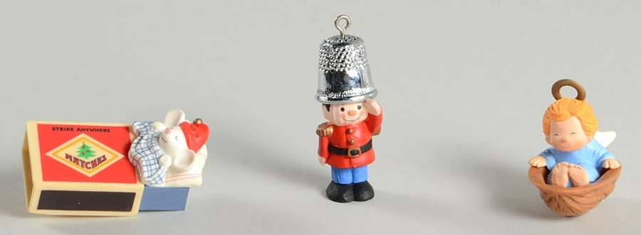 1979 Hallmark Christmas Ornaments Little Trimmer Boxed Set Of 3 - Boxed by Hallmark Gold Crown-1
