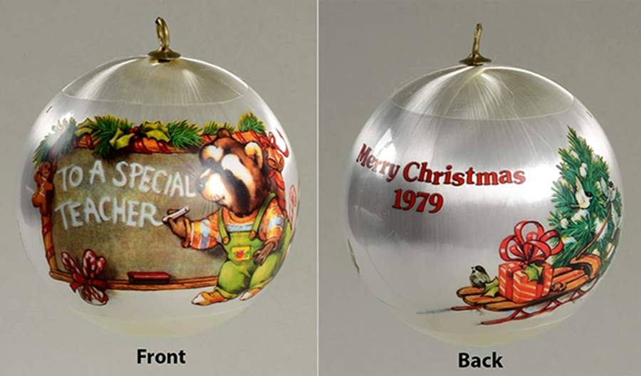 1979 Hallmark Christmas Ornaments Teacher - Boxed by Hallmark Gold Crown-1