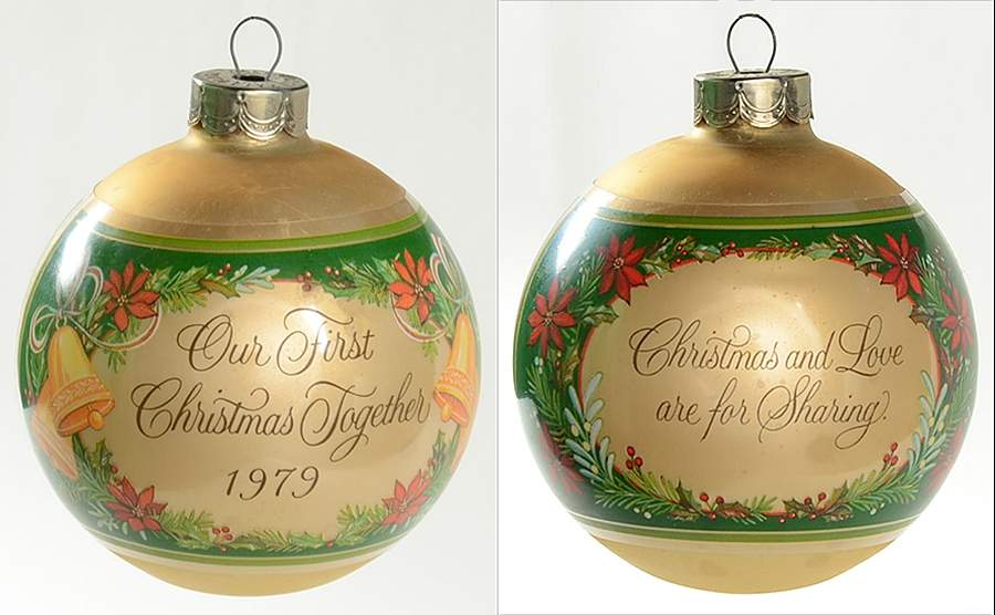 1979 Hallmark Christmas Ornaments Our First Christmas Together - Boxed by Hallmark Gold Crown-1