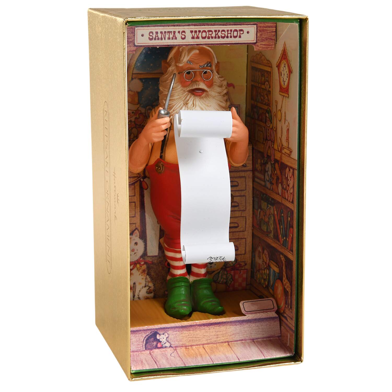 1980 Hallmark Christmas Ornaments Checking It Twice - No Box by Hallmark Gold Crown-1