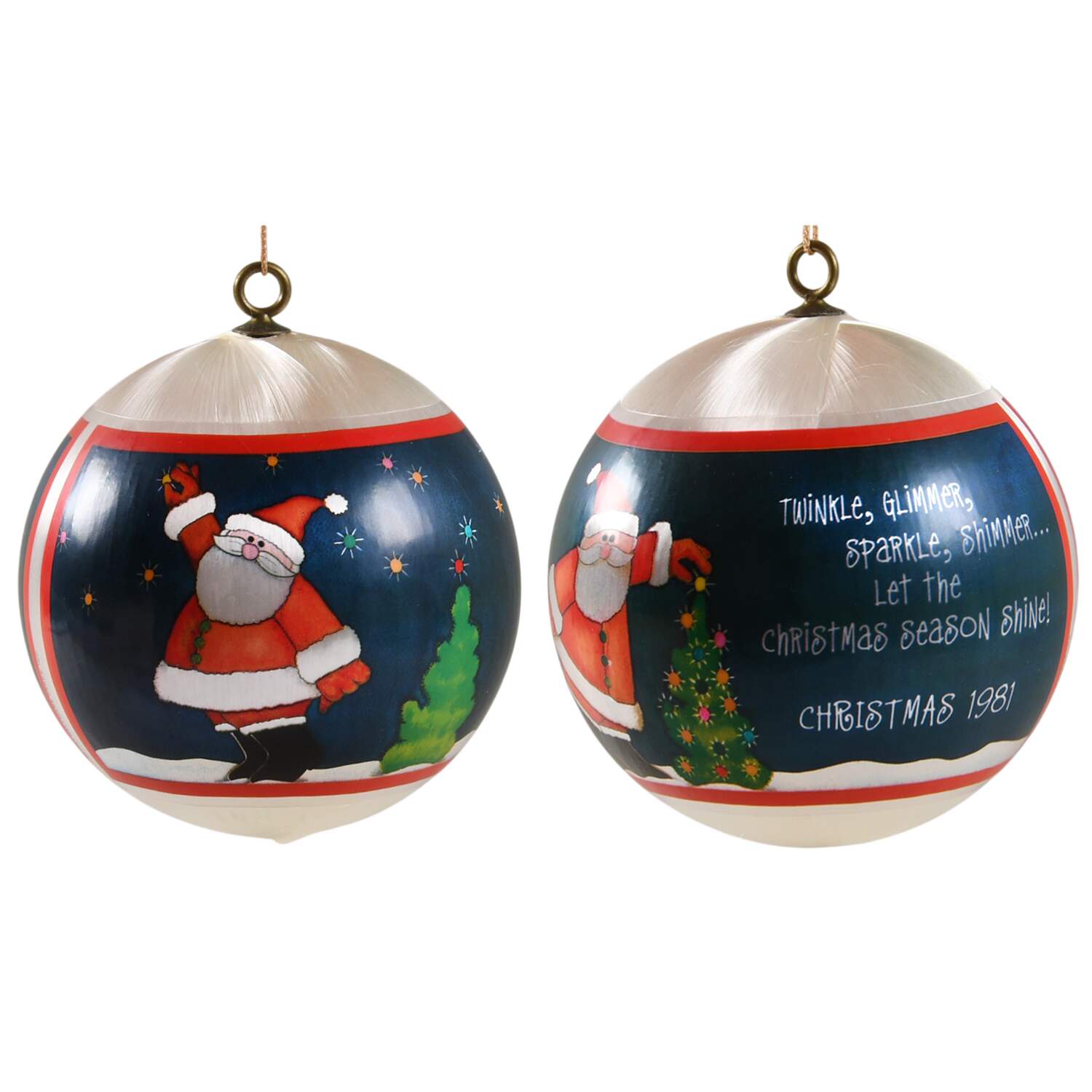 1981 Hallmark Christmas Ornaments Santas Surprise - Boxed by Hallmark Gold Crown-1