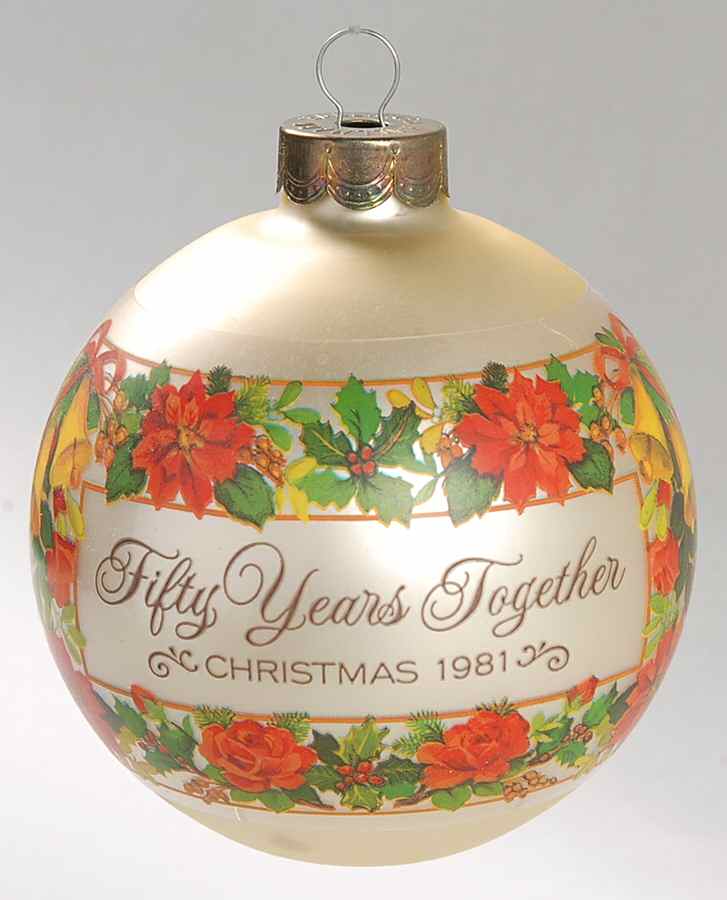 1981 Hallmark Christmas Ornaments 50 Years Together - No Box by Hallmark Gold Crown-1