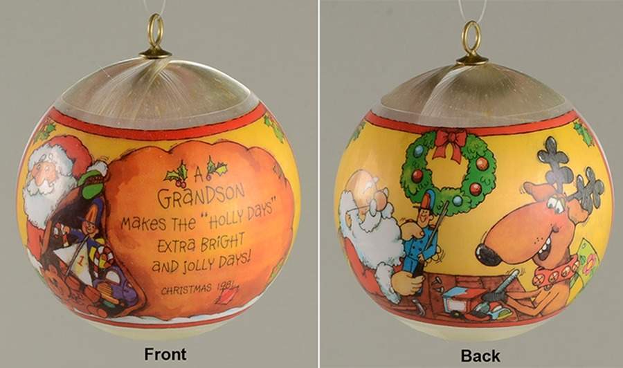 1981 Hallmark Christmas Ornaments Grandson - No Box by Hallmark Gold Crown-1