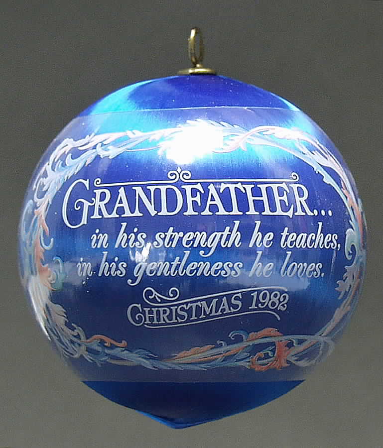 1982 Hallmark Christmas Ornaments Grandfather - Boxed by Hallmark Gold Crown-1