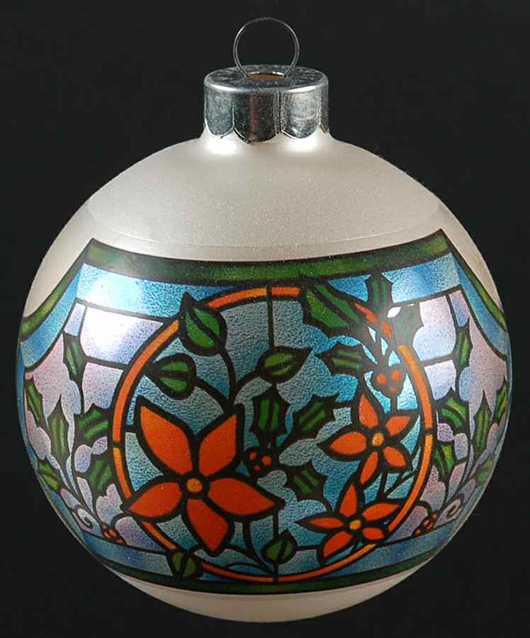 1982 Hallmark Christmas Ornaments Stained Glass - Boxed by Hallmark Gold Crown-1
