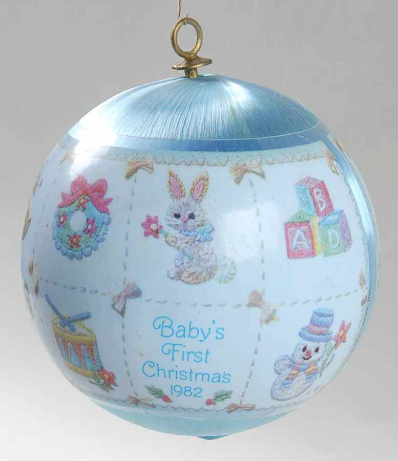 1982 Hallmark Christmas Ornaments Baby's First Christmas(Boy) - No Box by Hallmark Gold Crown-1