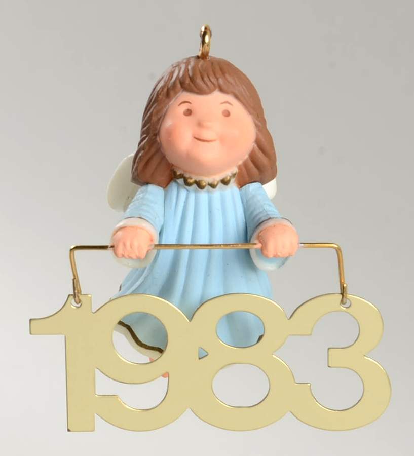 1983 Hallmark Christmas Ornaments Angel Messenger - Boxed by Hallmark Gold Crown-1