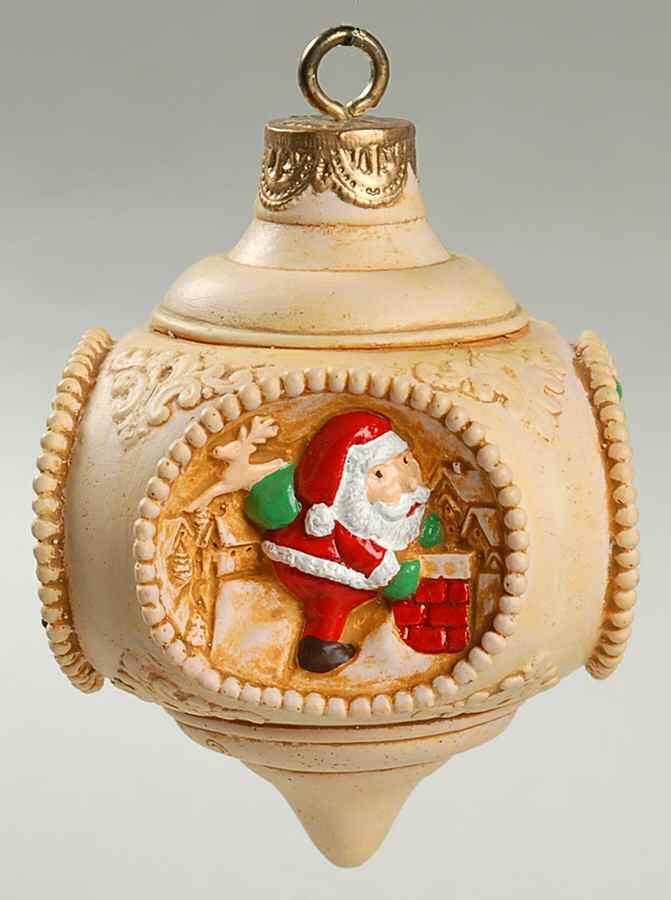 1983 Hallmark Christmas Ornaments Santa's On His Way - Boxed by Hallmark Gold Crown-1