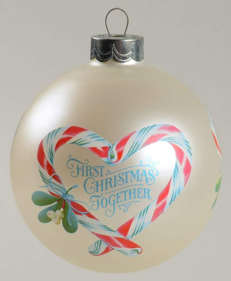 1983 Hallmark Christmas Ornaments First Christmas Together - Boxed by Hallmark Gold Crown-1