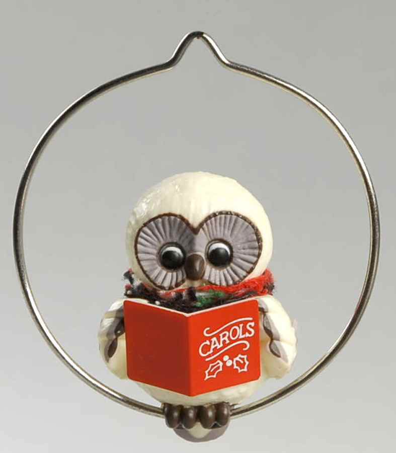 1983 Hallmark Christmas Ornaments Caroling Owl - Boxed by Hallmark Gold Crown-1